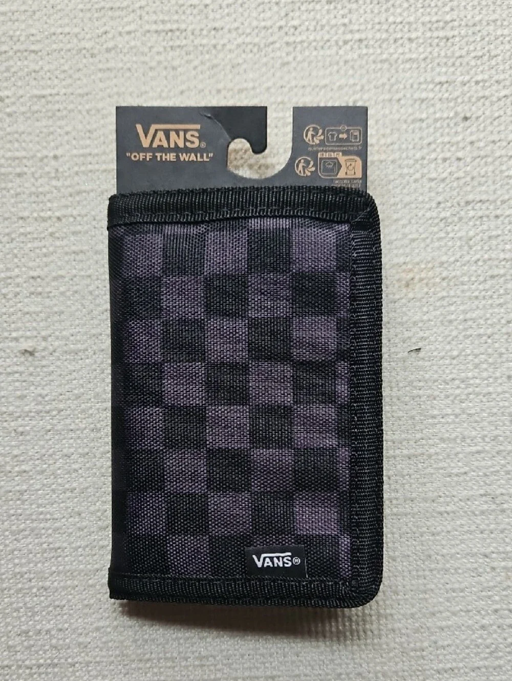 VANS BLACK CHECKERBOARD WALLET